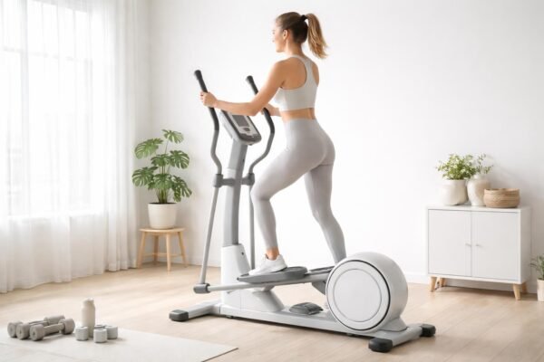 Elliptikus tréneren egyszerre dolgozik a felsőtest és az alsótest, hatékony és kímélő