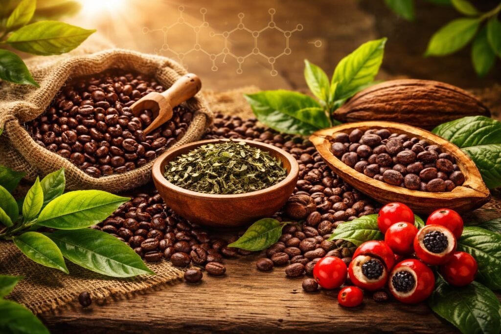 Koffein eredete és hatása a központi idegrendszerre, kávé és tea