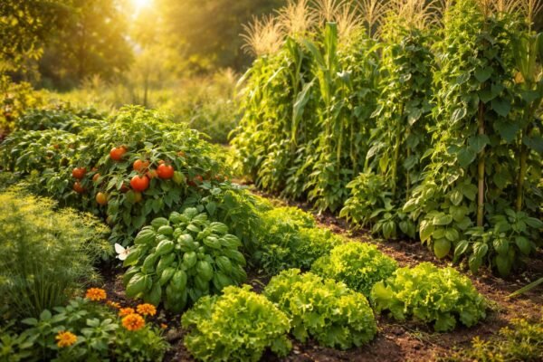 Kiskerti növények kölcsönhatása: társítás, kártevők és betegségek elleni előnyök, illóanyagok és árnyékolás